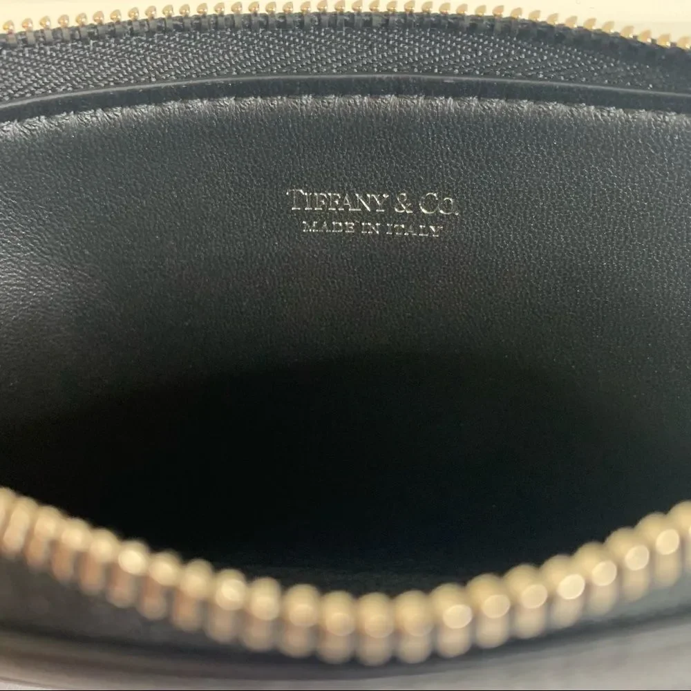 Tiffany & Co. Leather zip around pouch - Black New